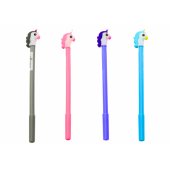Unicorn Ballpoint Pen Black Cap Refill Mix Gray Purple 0.5mm