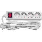 PDU 4-Way 3Gx1.0mm 1.5m White