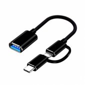 OTG <-> Type-C + Micro USB Black