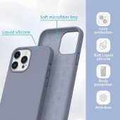 "Soft Silicone Case iPhone 13 Pro" Lavender Grey