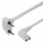 Power cable CEE 7/ 16 - C7 angled 1.5m white