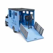 MB Sprinter animal transporter with horse, model vehicle (blue)