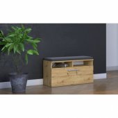Topeshop SZAFKA NA BUTY SIEDZISKO SCHOWEK RIVA DĄB ARTISAN