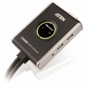 2-Port USB DVI/ Audio Cable KVM Switch with Remote Port