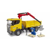 Scania Super 560R Baustellen-LKW mit Kran und 2 Paletten