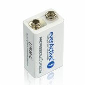 Rechargeable 6F22/ 9V Li-ion 550 mAh