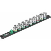 Wera socket magnetic strip C 4 Zyklop socket set 1/ 2 (black/ green, 9?p