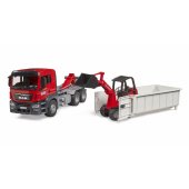 MAN TGS with roll er container and mini e