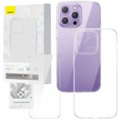 "Case and Tempered Glass Set Apple iPhone 14 Pro Max" Transparent