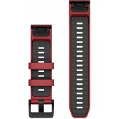 22mm QuickFit Silicone Strap Marsala/ Graphite