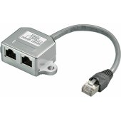 RJ45 T-Adapter CAT5 St->2xBu Silver