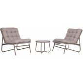 JIVE table and 2 chairs taupe