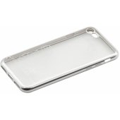 "Silicone Cover iPhone 7" Butterfly Silver