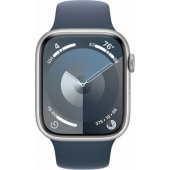 Watch Series 9 Cellular 45mm Silver/ Storm Blue Sport Band - S/ M