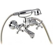 Hydroland Retro wall-mounted bathtub faucet chrome (B201)
