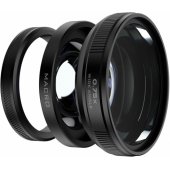 2in1 Wide-Angle and Macro Lens for FUJIFILM X100 Series Black