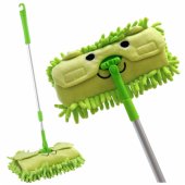 Children®s Mop With Telescopic Handle Animal Green