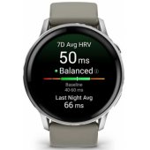 Venu 4 45mm Silver with Silver Gray Silicone Band 010-03014-01