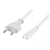 Power cable CEE 7/ 16 IEC C7 1m White