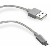 USB to MicroUSB 1 m Silver