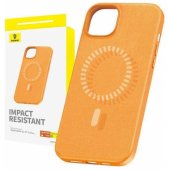 "Fauxther Series Magnetic Case iPhone 15 Plus" Orange