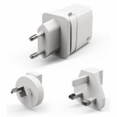 Travel adapter USB/ USB-C QM16 20W White