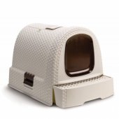 Cat Toilet with Lid 198849 Cream