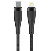 MXUC-08 cable USB-C - Lightning 1m 27W Black Nylon