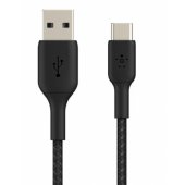 Braided USB-C to USB-A Cable 1m Black