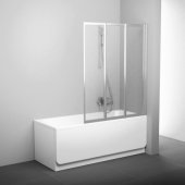 Wall VS3 1300 x 1400 mm Satin/ Transparent