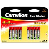 Plus Alkaline AAA (LR03), 8 (4+4) value pack