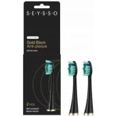 Brush Head Gold Black Anti-plaque 2pcs