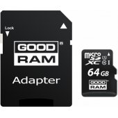 MicroSDHC Class 10 UHS I 64GB + adapter M1AA-0640R12