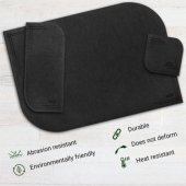 Felt fabric table mats (18pcs) Dark grey