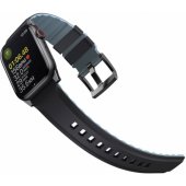 Linus Airosoft Silicone Apple Watch Strap 42/ 44/ 45mm Midnight Black