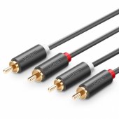 30747 AV104 2x RCA M to 2x RCA M 1m Black
