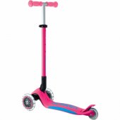 GLOBBER Primo Foldable Plus Lights (pink/ light blue)