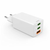00201996 Fast Charger GaN, 2x USB-C, 1x USB-A, Mini Charger, PD, 65W