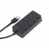 USB 2.0 4-port hub with switches