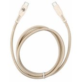 Green Data Cable Type-C to Type-C 3A PD60W 1m Nylon Cream