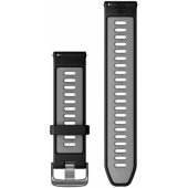 22mm Quick Release Bands Black/ Powder Grey with Slate Hardware