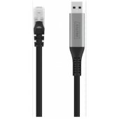 AK-300600-020-S USB-A RJ45 2m Black
