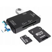5in1 USB-A/ C/ MicroUSB Black