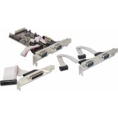 Delock PCIe x1 - 4x RS-232 DB9 + LPT DB25 controller (89177)