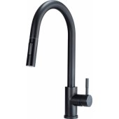KITCHEN MIXER WITH PULL-OUT SHOWER DEANTE TWO FLOWS, BLACK LIMA