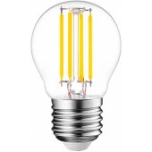 LED Диммируемая филаментная лампа E27, G45, 4W, 520lm, 3000K