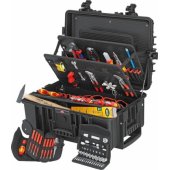 KNIPEX "Robust45 Move" Electrical Tool Case, 63-piece, black tool set,