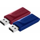 2 x 32GB Slider USB 3.2 Blue/ Red