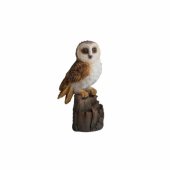 DECORATION OWL ON TRUNK MIX7.6X7X15.3CM