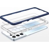 "Clear 3in1 Case Galaxy S22 Ultra" Blue